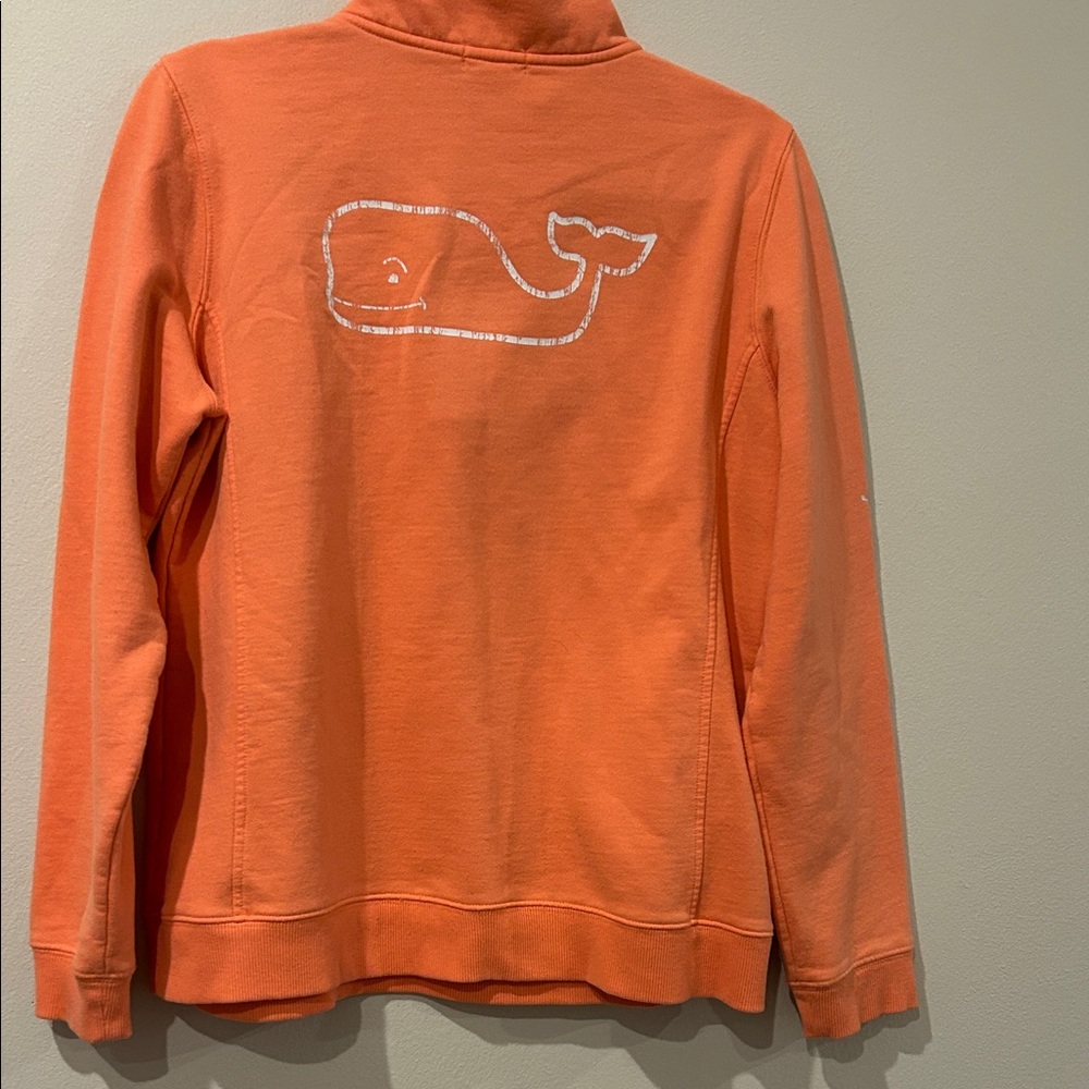 Vineyard Vines Orange Quarter-Zip Pullover - Picture 4 of 4